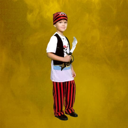 Medium White & Red Pirate Boy's Costume